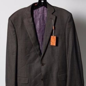 NWT Tallia Men's Wool Brown Blazer Sportcoat 40R